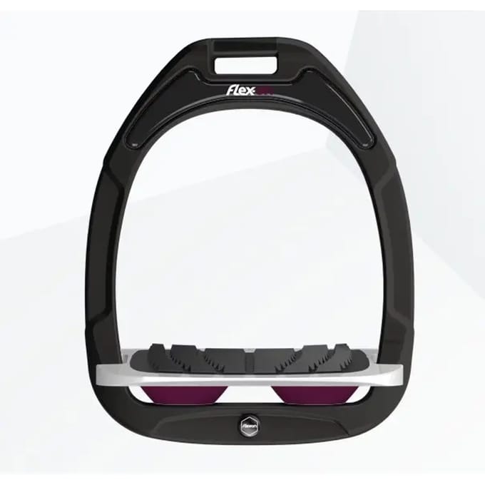 Verstelbare Zwart/Grijs/Pruim Grip Stirrup Flex-On Green Composite
