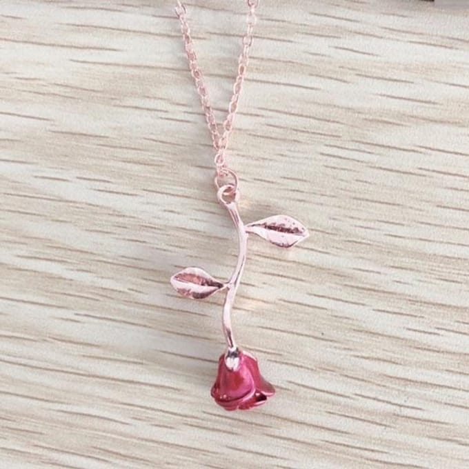 Delysia koning hanger ketting rosé gouden kleur