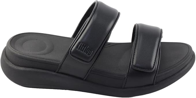 Fitflop F-ModeTwo Bar Slides.All Black