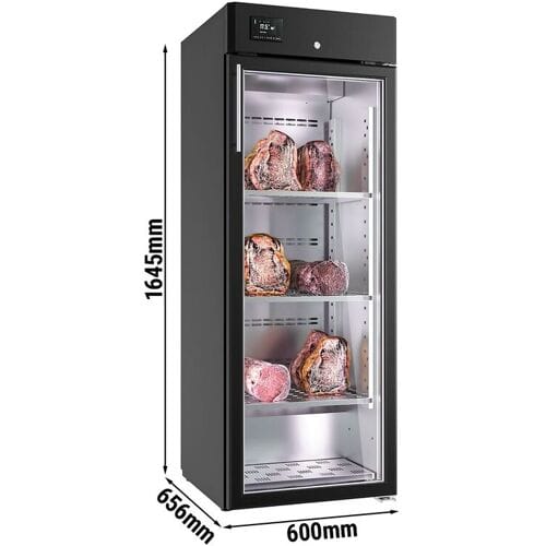 GGM Gastro Dry Aging Fleischreifeschrank - 600mm - 1 Glastür - Schwarz