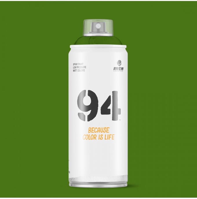 MTN94 Groene spuitbus - 400ml lage druk en matte afwerking spuitverf
