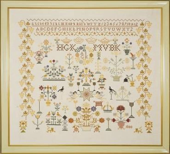 borduurpakket 18004 merklap, anno 1800