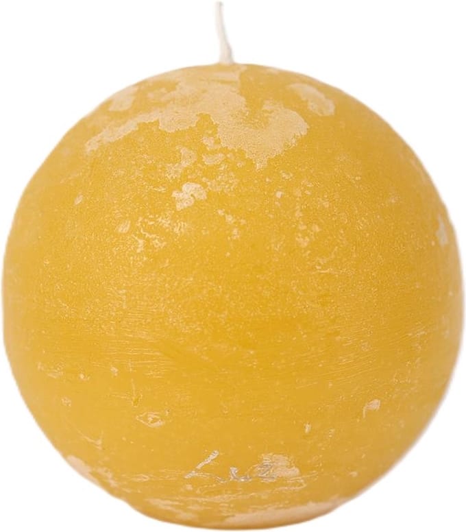 Rasteli Luz Your Kaars-Bolkaars Geel-Oker Geel D 10 cm