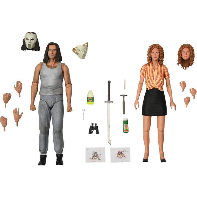 NECA TMNT Teenage Mutant Ninja Turtles April O'Neil and Casey Jones 7 Inch Action Figures 2 Pack