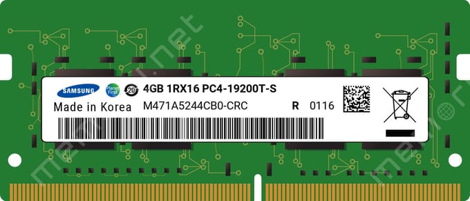 Samsung 4GB DDR4 Laptopgeheugen – 2400 MHz SODIMM | M471A5244CB0-CRC
