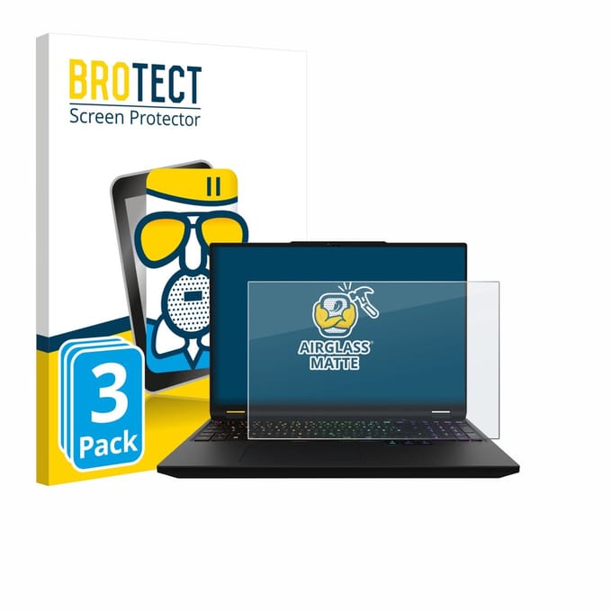 BROTECT - Screenprotector voor XMG Apex 16 Max - Folie Beschermfolie Beschermglas matte 3 Stuks