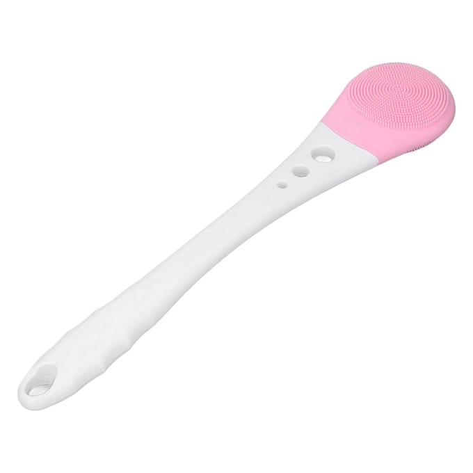 Brosse de Douche Électrique pour le Corps Manche Long Étanche Sans Fil Exfoliante Douce rose