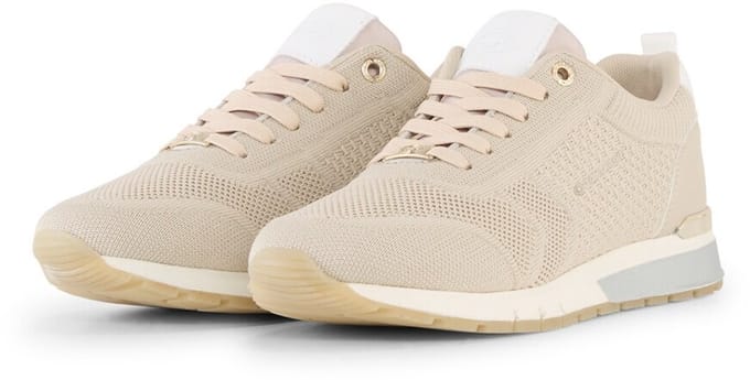 Tom Tailor - Sneaker met mesh inzetstuk - Maat 38 - ltsand