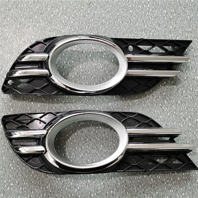 1 paar Auto Mistlamp Grill Cover Trim voor Benz E-CLASS W211 2007-2009 gray