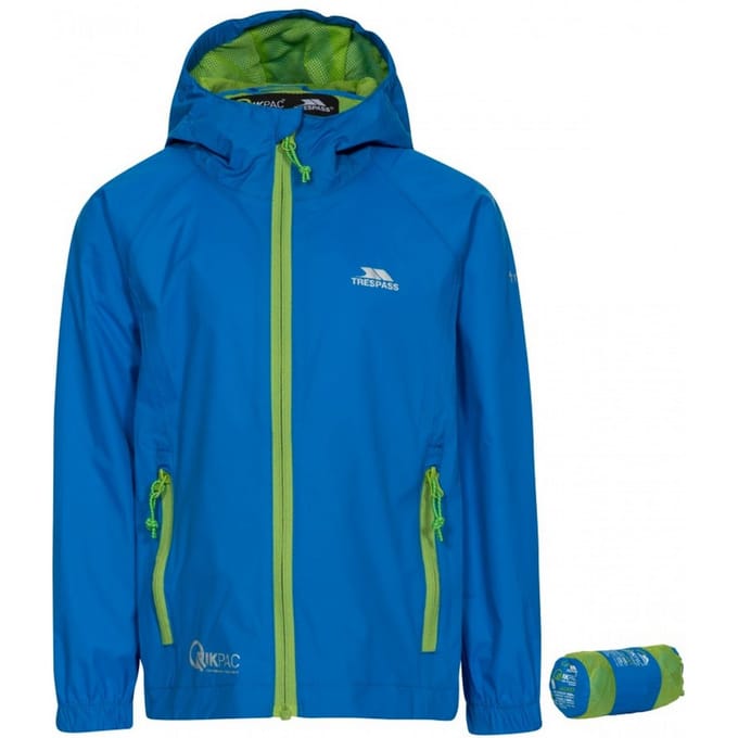 Trespass Kinderen/kinderen qikpac waterdichte packaway jacket