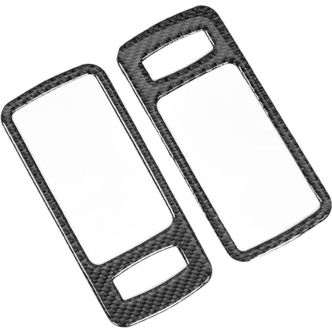 2 stuks koolstofvezel interieur deurklink sierlijsten frame covers passen voor Ford Mustang 2009 2013 gray