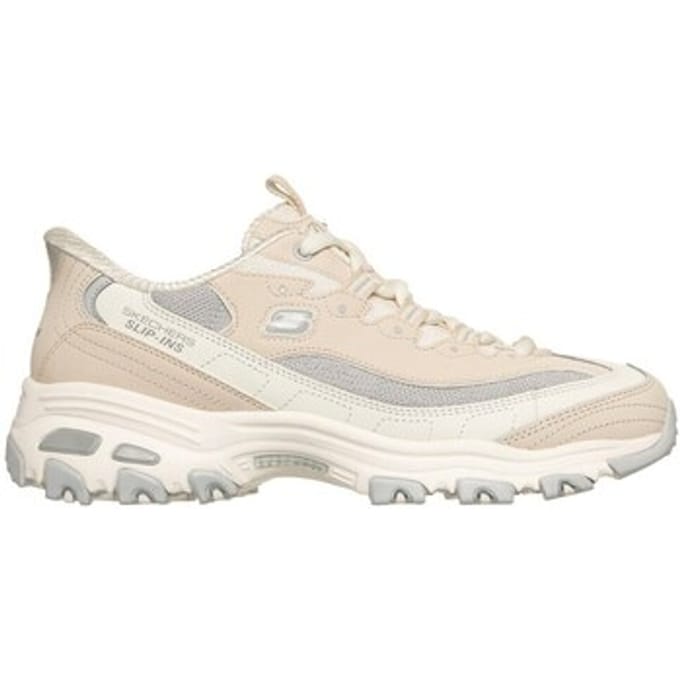 Skechers D LITES-SMOOTH NOSTALGIA Dames Instappers - Naturel / Grijs