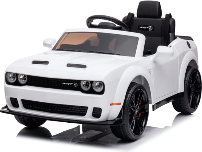 Dodge Challenger SRT Wit | 12V Kinderauto