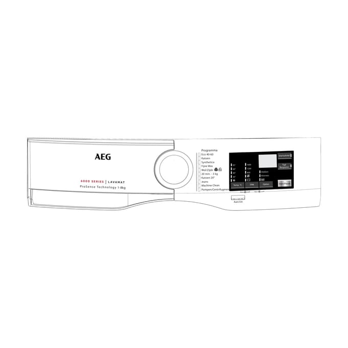 AEG controlepaneel, wit, AEG, NL 140205705019