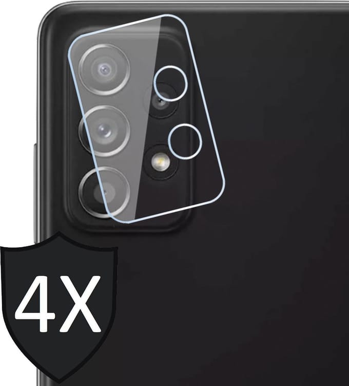 Camera Screenprotector geschikt voor Samsung Galaxy A52s - Tempered Glass Screen Protector - 4 Stuks