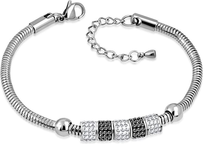 Montebello Armband Busra - 316L Staal - Slangschakel - 6mm - 18+3cm