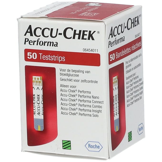 Accu-Chek Performa Teststrips Accu chek - Het testen duurt 5 seconden - Hoeveelheid bloed 0.6µl