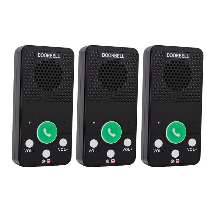 3-pack Draadloze Intercomsystemen voor Huis Kantoor Full Duplex Kamer-naar-Kamer Intercom 1600ft Bereik 8 Volume Niveaus 4