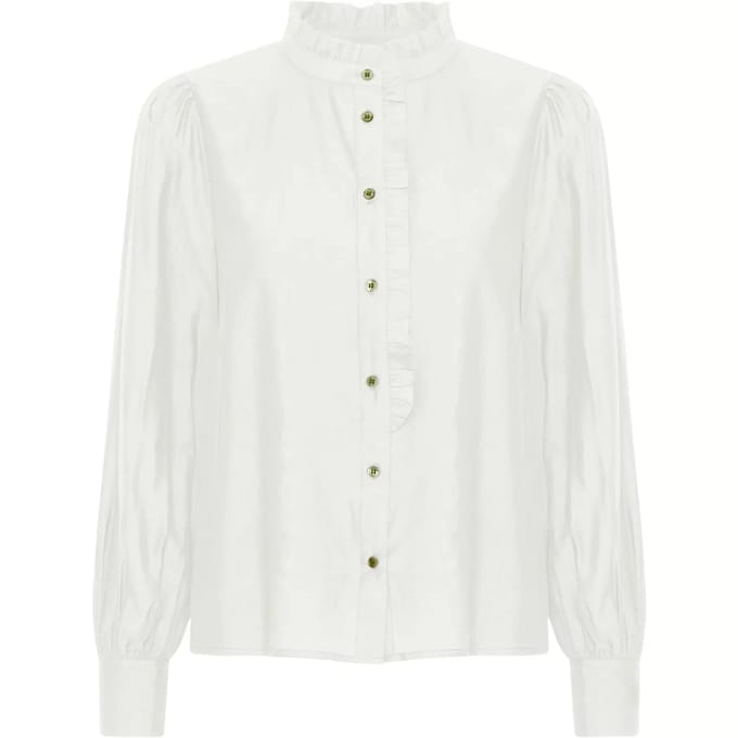 Ichi Blouse Ihkarlani Sh 20121887 114201 Cloud Dancer Dames Maat - W38