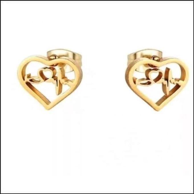 Rvs sieraden - Oorbellen - hartslag oorbellen Dames hartvorm - 9mm