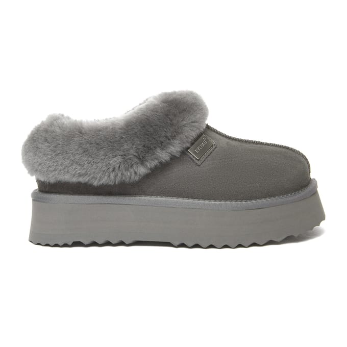 EVER AU Dames Leren Pantoffels - Topknot