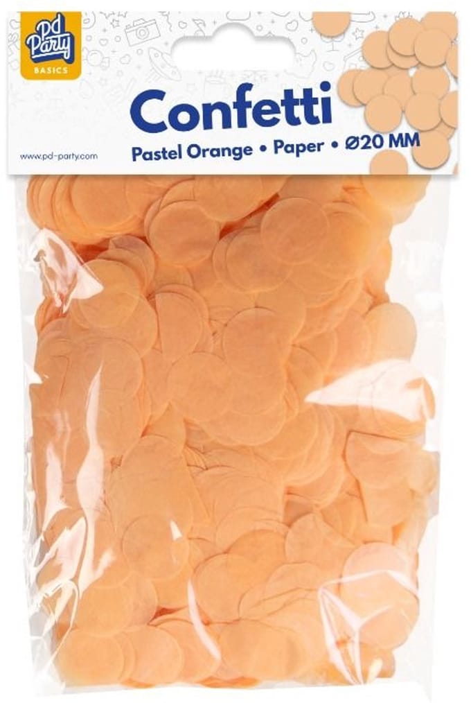 Papier confetti - Pastel oranje - 50 gram - feestjecreatief