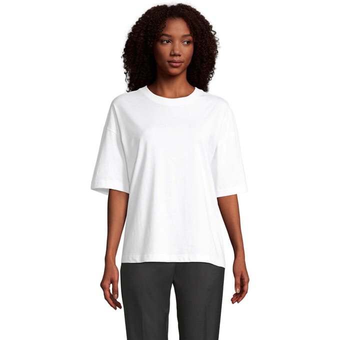 SOLS Dames/Dames Boxy Oversized T-shirt (Wit)