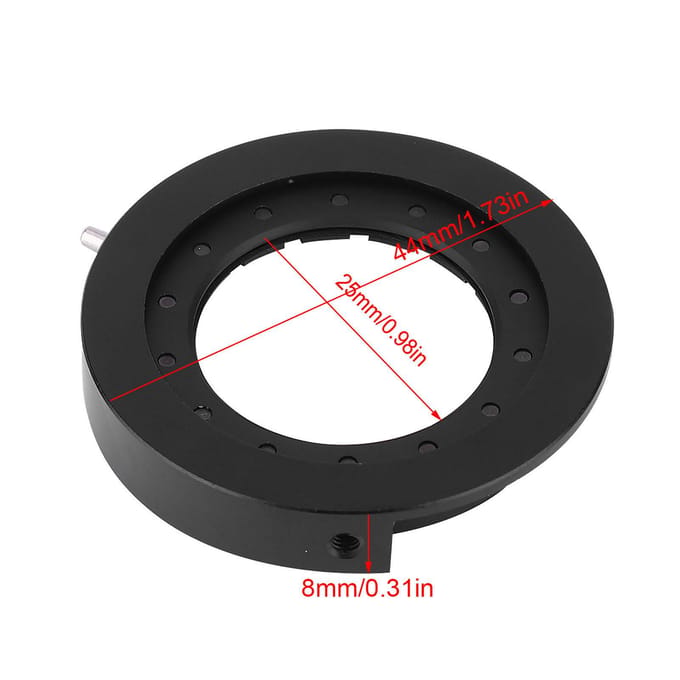 Adaptateur Iris de Microscope Lentille à Diaphragme Optique Réglable pour MicroscopeSK25 avec Base