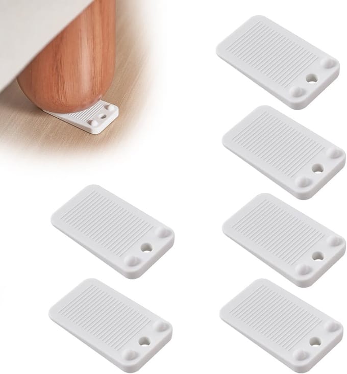 Deurwig Set - Deurstopper Rubber - Deur Open Houden - In Hoogte Verstelbaar - 6 Stuks - Wit