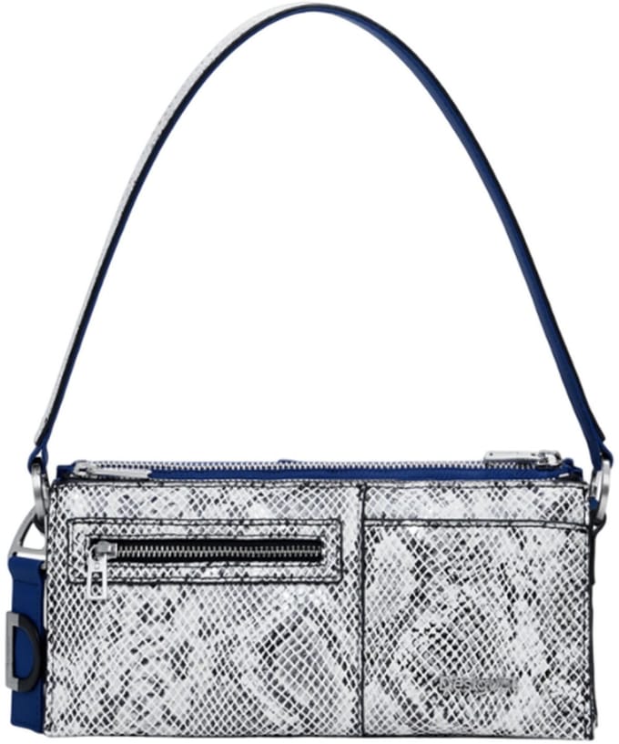 Desigual schoudertas Delta Nova Shoulder Bag Azul Oscuro wit