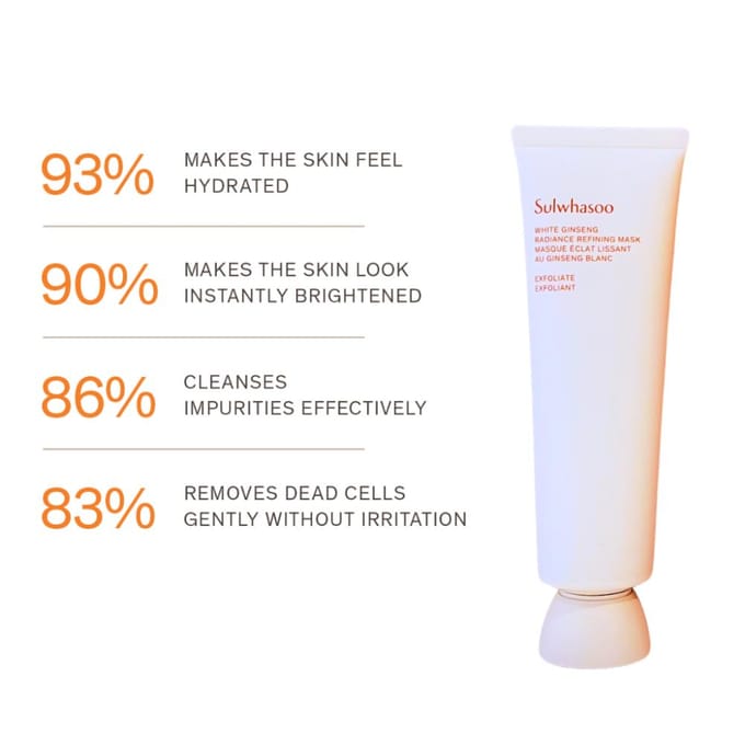 [Sulwhasoo] White Ginseng Radiance Refining Mask 120ml - Clarifying, Brightening (Suitable for All Skin Types) white
