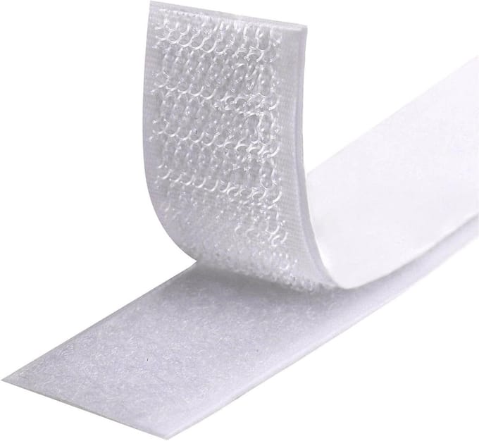 Zelfklevend Klittenband 8 Meter Wit 20mm – Extra Sterk Dubbelzijdig met Haak- en Lusband