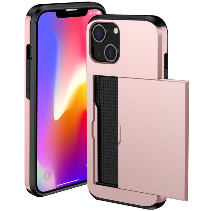 imoshion Hoesje met Pasjeshouder - Geschikt voor Apple iPhone 14 - Rosé Goud