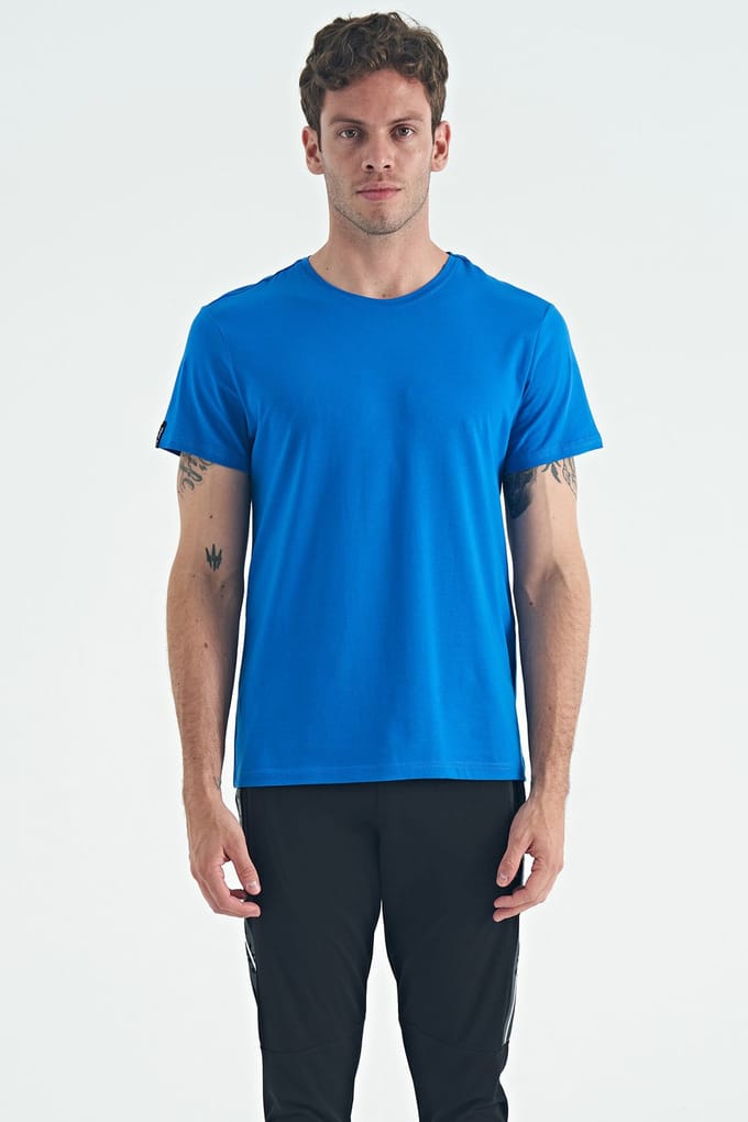 Heren Katoen Elastaan Crew Neck T-Shirt
