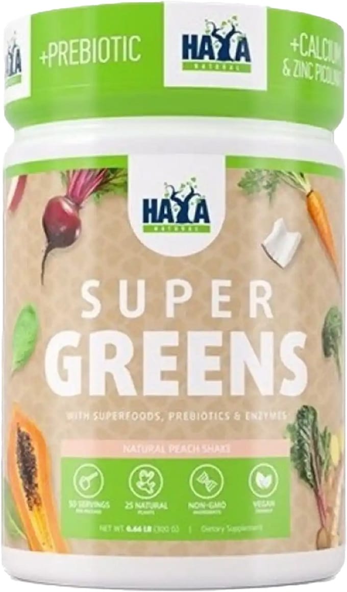 Super Greens - 300 g - Natural Peach Shake