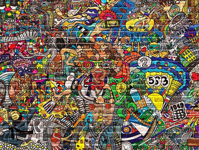 TMK ArtDeko - Snijplank - Glas - 40x30cm - Mozaïek