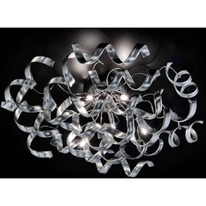 Metallux Schitterende plafondlamp Silver