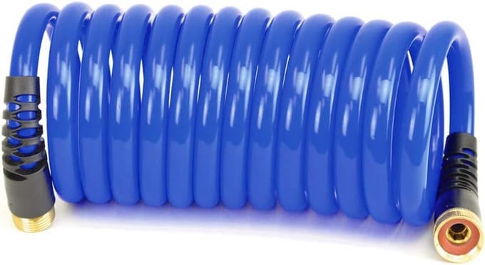 Zelf Coilen Tuin Waterslang 15' - 1/2" ID, 4.75" Coil Diameter, Blauw