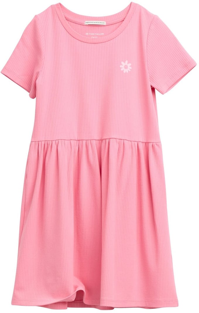 Tom Tailor - Minijurk met ribbelstructuur - Maat 128/134 - sunrise pink