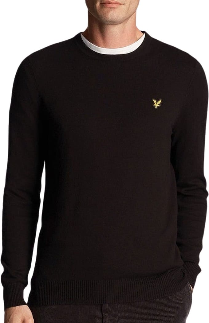 Lyle and Scott - Pullover Merino Zwart - Heren - Maat L - Regular-fit