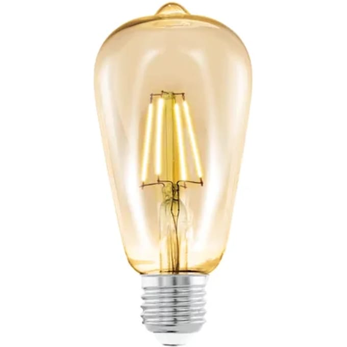 Eglo Ledfilamentlamp Edison 2 - Amber - D6,4cm - Warm Wit - E27 - 4w