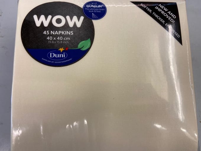 Dunilin servet creme 45 stuks 40* 40 cm