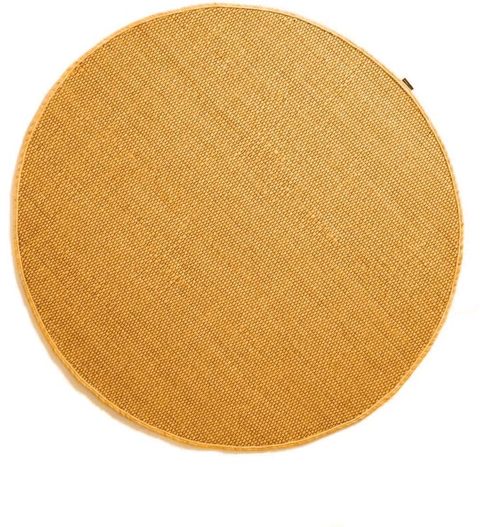 Rond wollen vloerkleed - Lett okergeel 250
