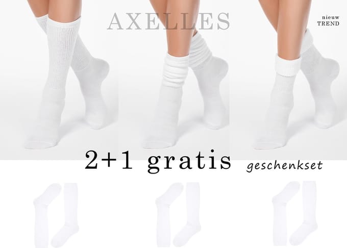 Kniekousen effen, 2+1gratis, geschenkset, maat 36/37 (23).