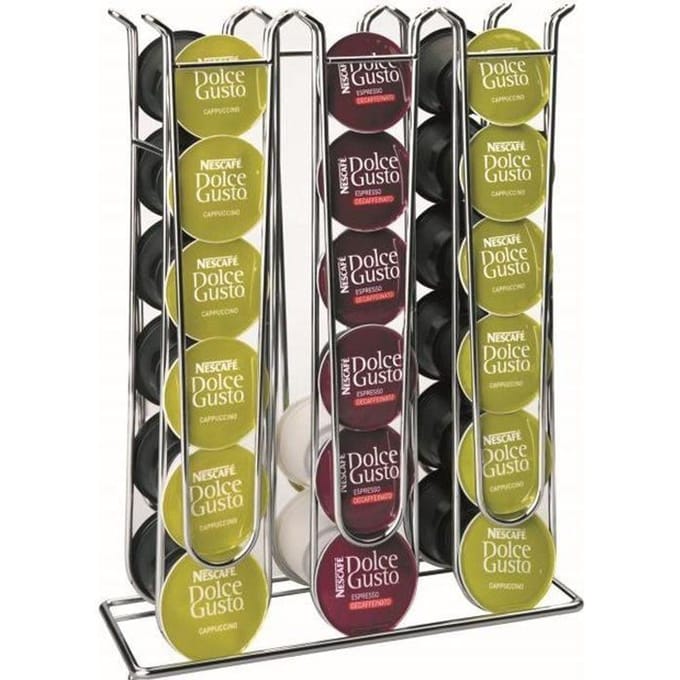 Ibili - Capsuleshouder Dolce Gusto, 36 Capsules, Verchroomd Staal