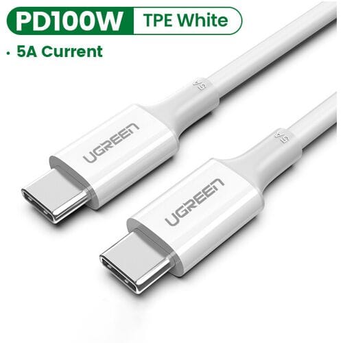 UGREEN USB 2.0 Type-C M-M 5A kabel 1 m, compatibel met iPhone 17/16/15, Google Pixel 4, Samsung Galaxy S20, Huawei P30 enz.