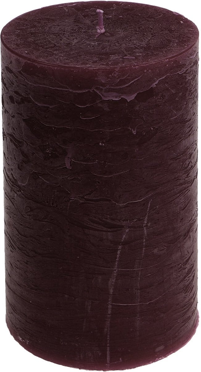Effen gekleurde kaarsen bordeaux 85x150mm 2st, 2 Stück