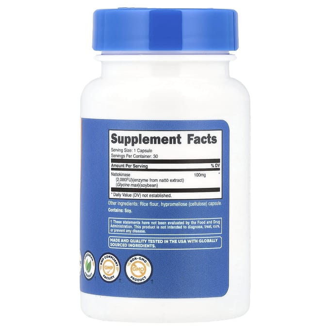 Nutricost, nattokinase, 2.000 FU, 30 capsules