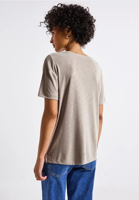 Silk-Look Shirt met tekst