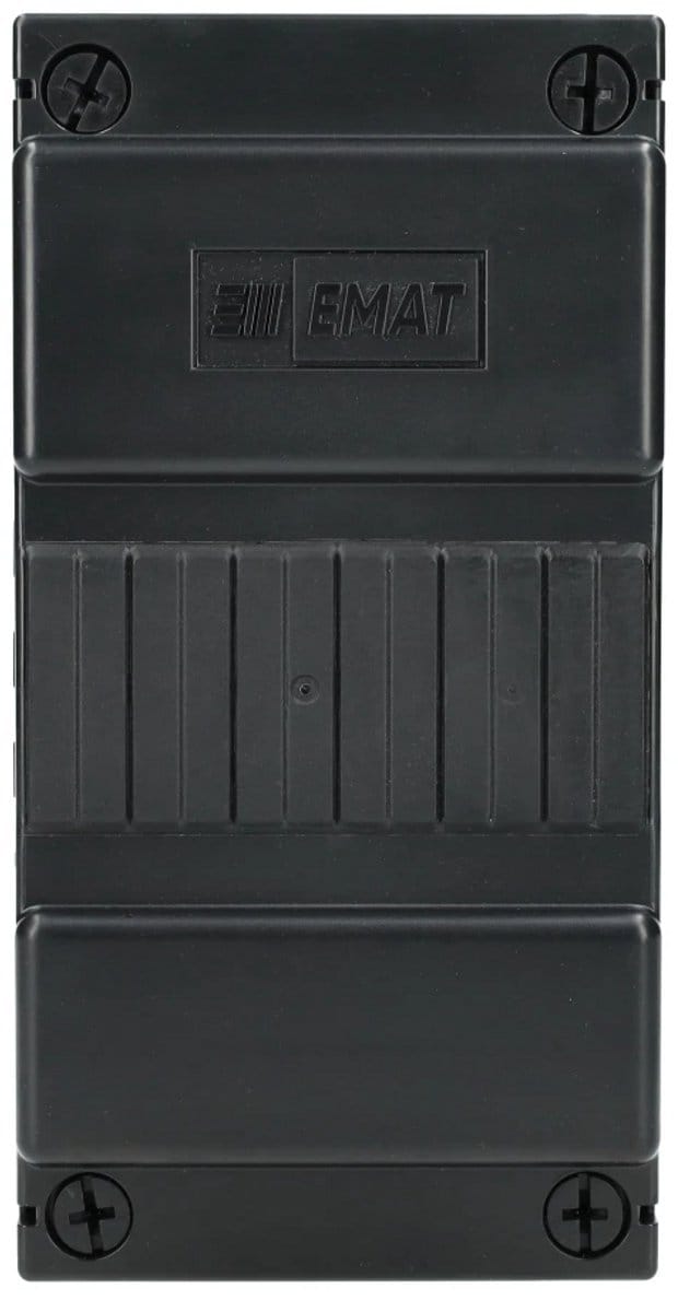 EMAT lege groepenkast 1-rij 6 modules 110x225mm - zwart (85260002)